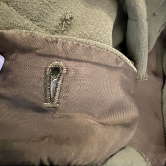 ARITZIA Wilfred Olive Green High-Waisted Wide Leg Belted Pants - Picture 7 of 14